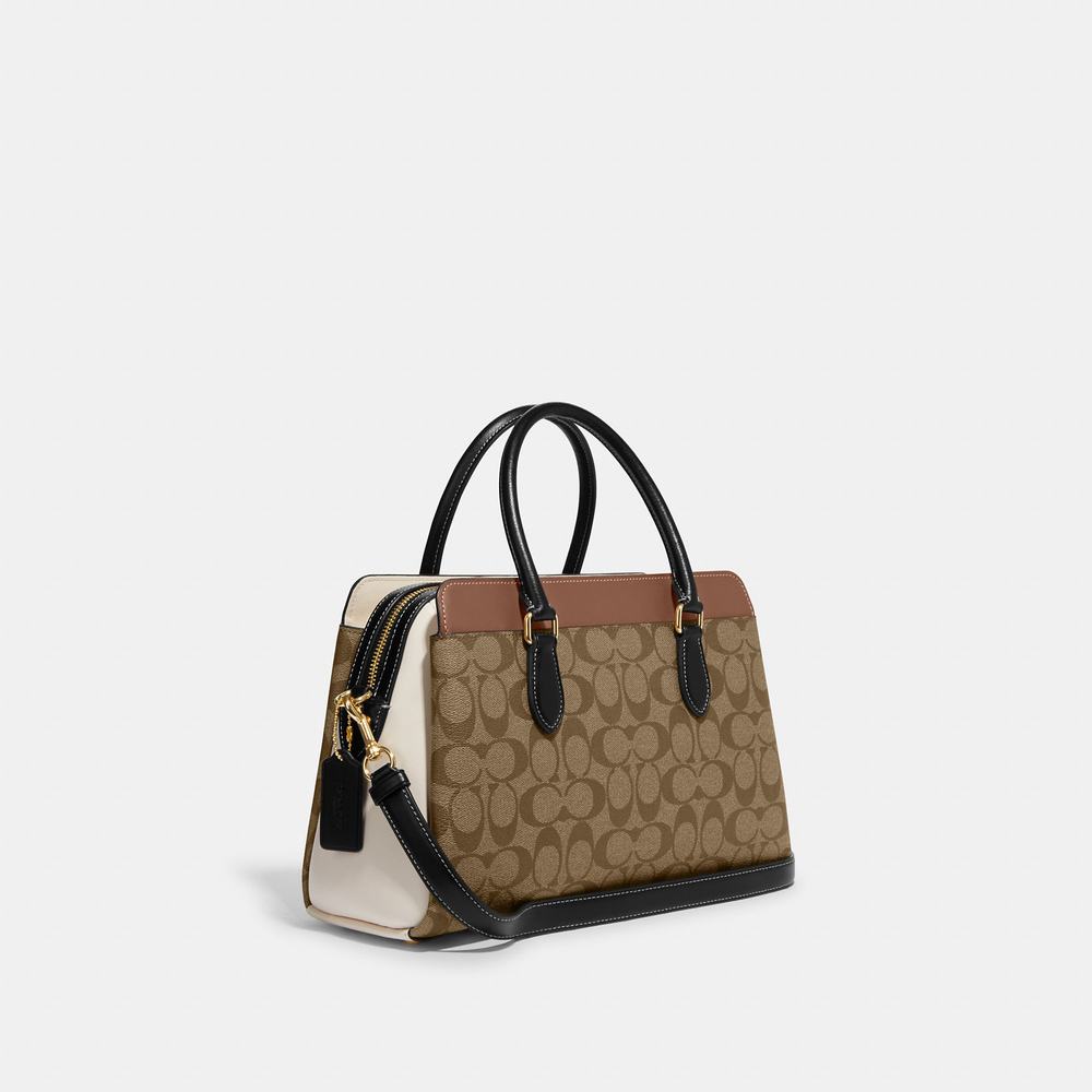NWT Coach Outlet Darcie Carryall In Colorblock Signature Canvas - Picture 5 of 7